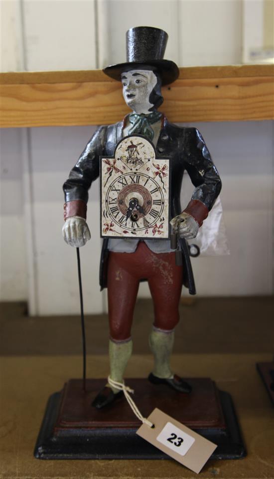 Belgian clock as standing figure